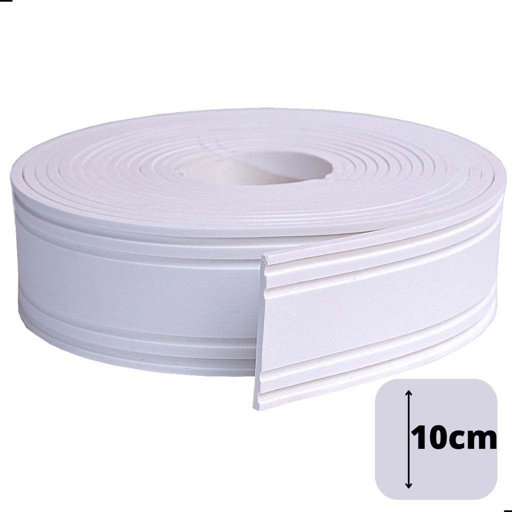 Eva Flexível 10cm ( altura ) Rodapé Moldura Autocolante Boiserie Roda ...