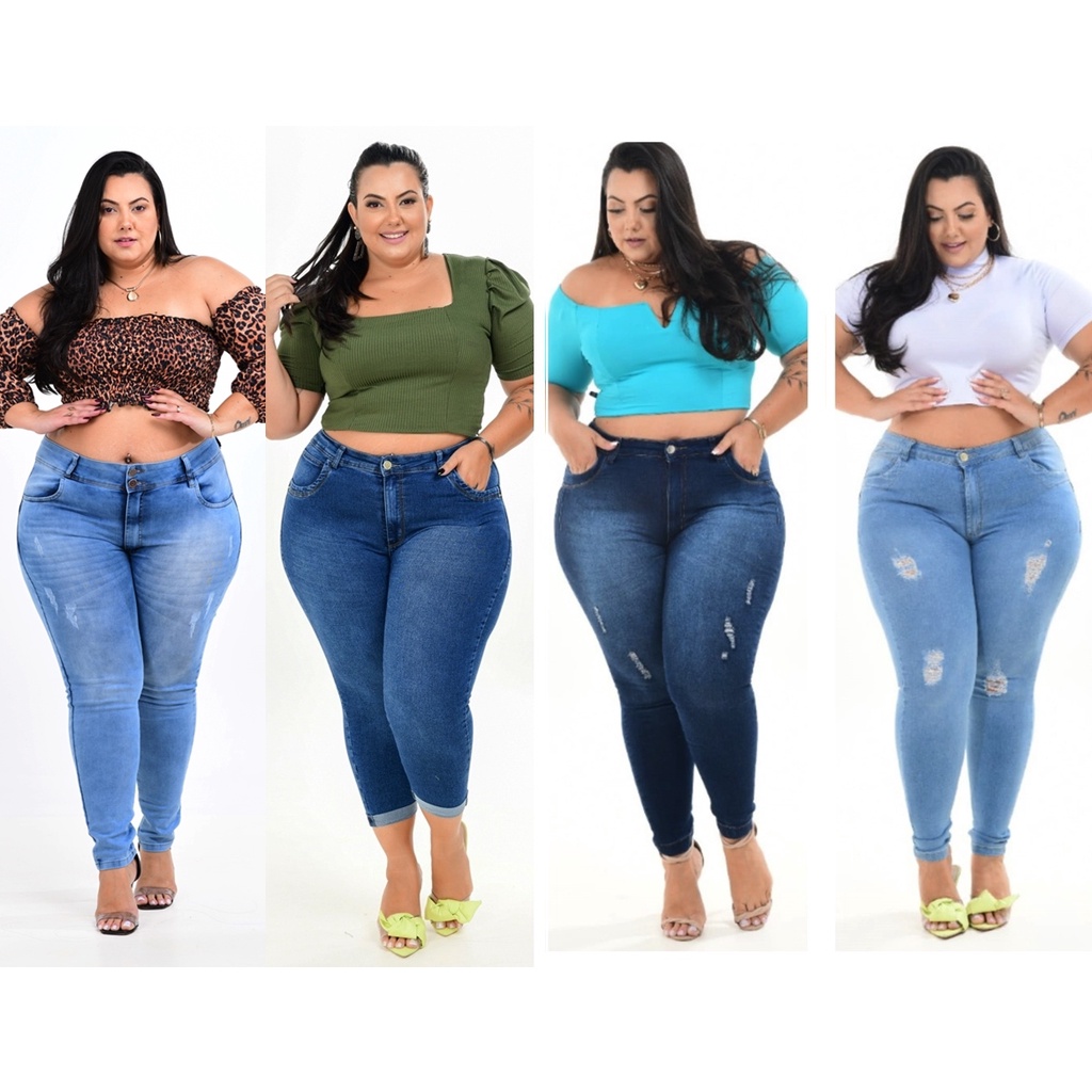 Calça jeans plus size best sale tamanho 54