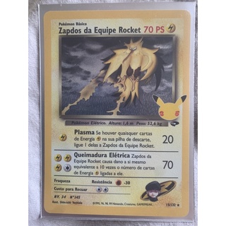 Carta pokémon charizard 25 anos celebrações original copag +BRINDE