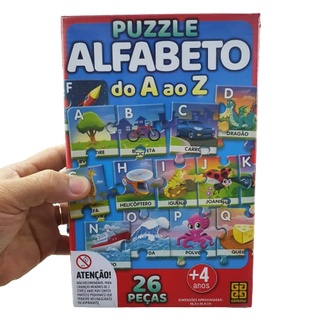 Quebra-Cabeça - 26 Peças - Puzzle Alfabeto - Grow - Ri Happy