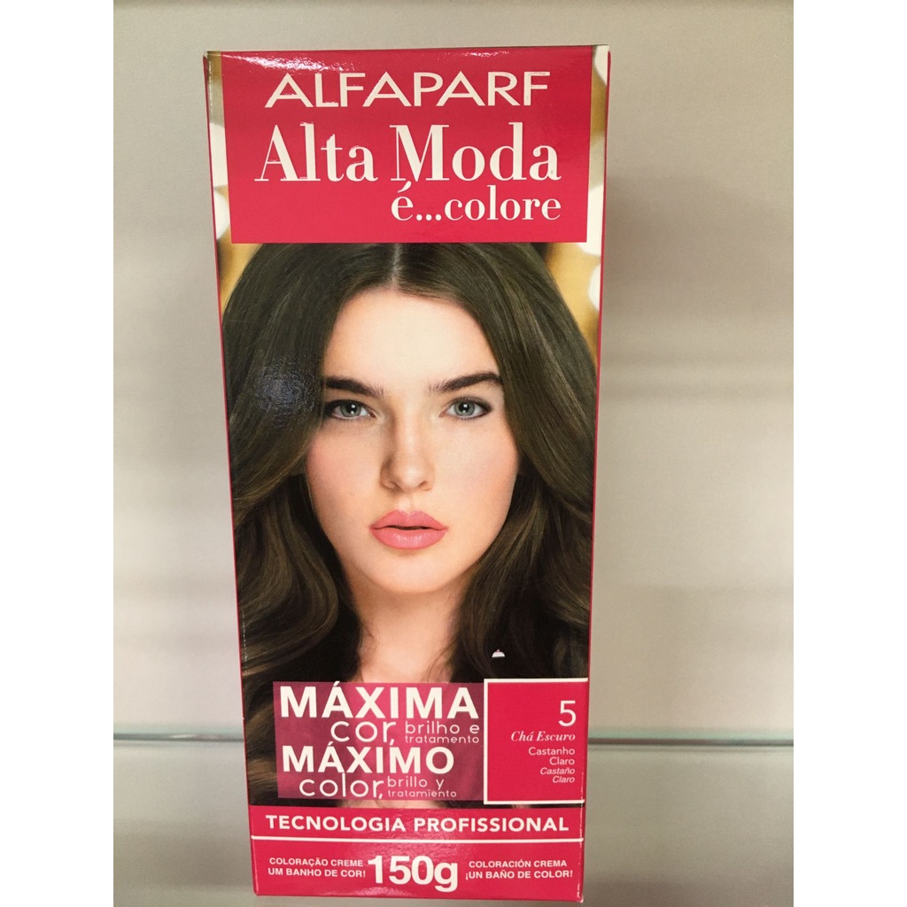Tinta Alfaparf Alta Moda É Colore. Cor:5 Chá Escuro Castanho Claro ...