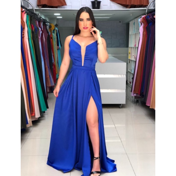 Vestido de madrinha store casamento azul royal