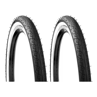 Par Pneus Bicicleta Kenda Aro 26 X 1.50 Com Faixa Branca Bike Liso Slick Urbano Retro em Oferta na Shopee