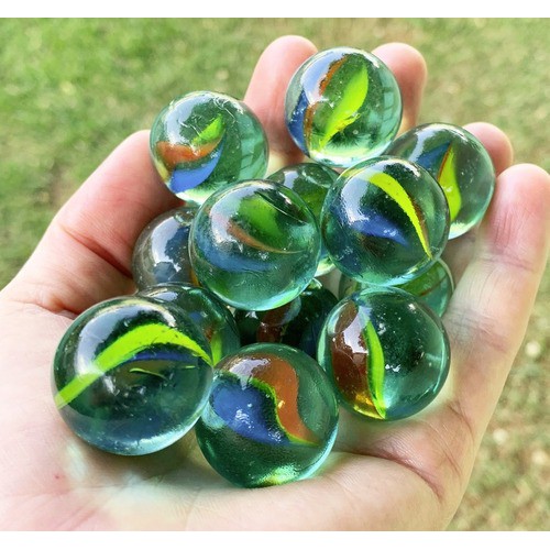 Kit 40 Bolão de Gude Cocão Esfera Vidro Importada 25mm