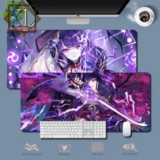 Mouse Pad XL Custom Gaming Raiden Shogun-Extra Grande Antiderrapante Para Jogos/Escritório