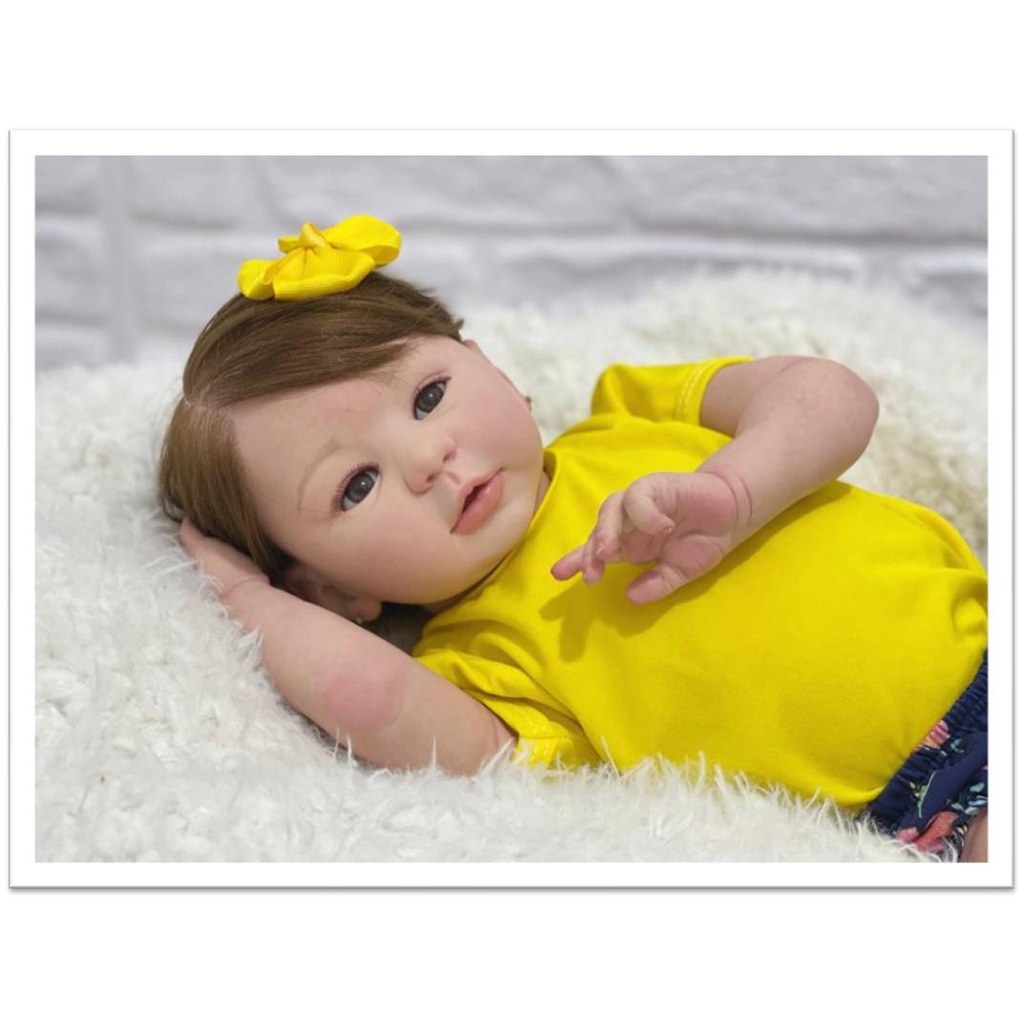 Bebê Reborn Menina Realista Silicone, Banho Fio A Fio Baby | Shopee Brasil