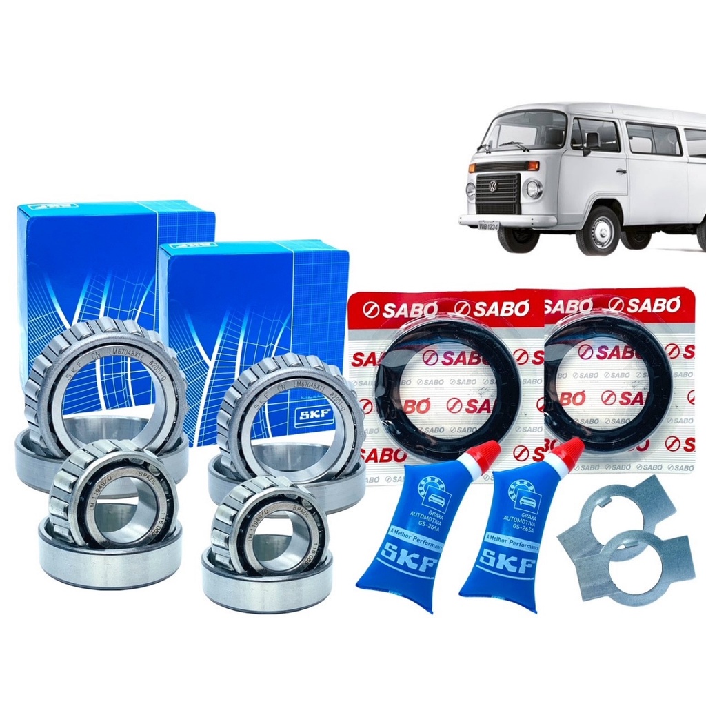 Kit Completo Rolamento Dianteiro Kombi 1982 a 2013 SKF p/ 2 Lados com ...