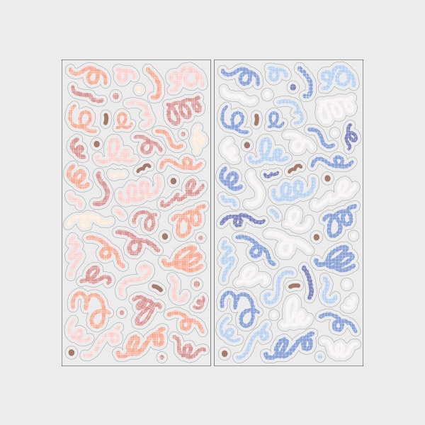 Daiso Coréia Novo Pacote De Adesivo Selo UV/De Descarga Deco Fofo ...