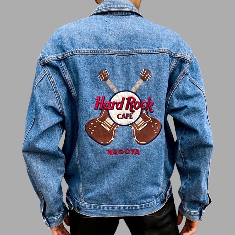 Jaqueta jeans masculina store hard rock cafe