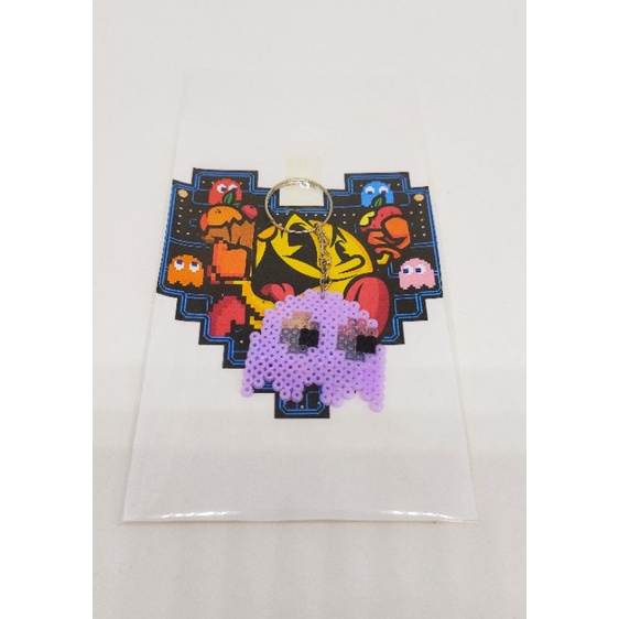 Chaveiro Pixel Art GAMES ( Perler Beads, Rama Beads ) Pac Man / Bubble ...