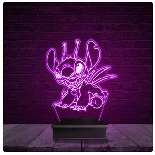 Luminária e Abajur Acrílico Led - Lilo e Stitch