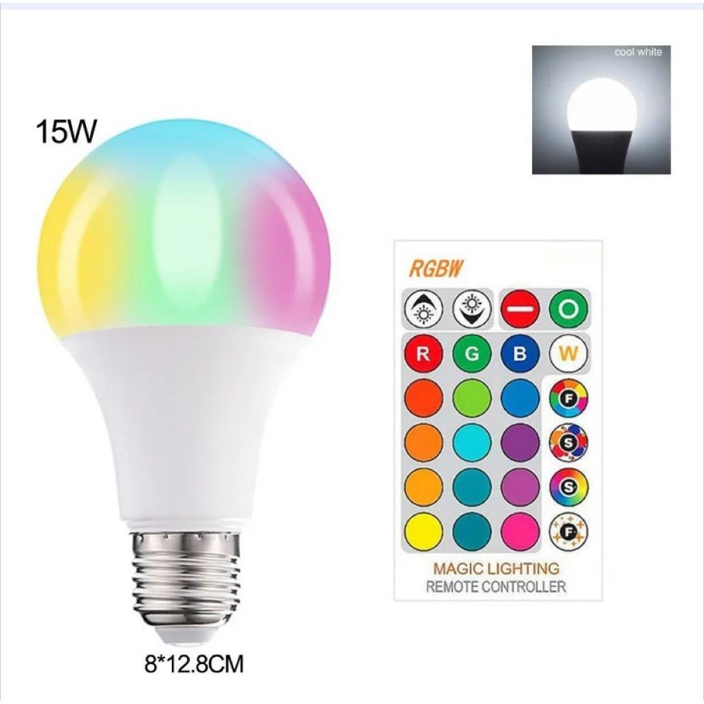 Lampada Led Rgb Bulbo Colorida 10w Bivolt Controle Remoto Shopee Brasil 7876