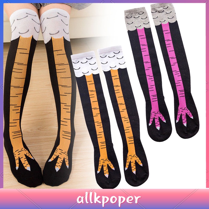 Meia Legging Feminina Com Desenho De Galinha Pé