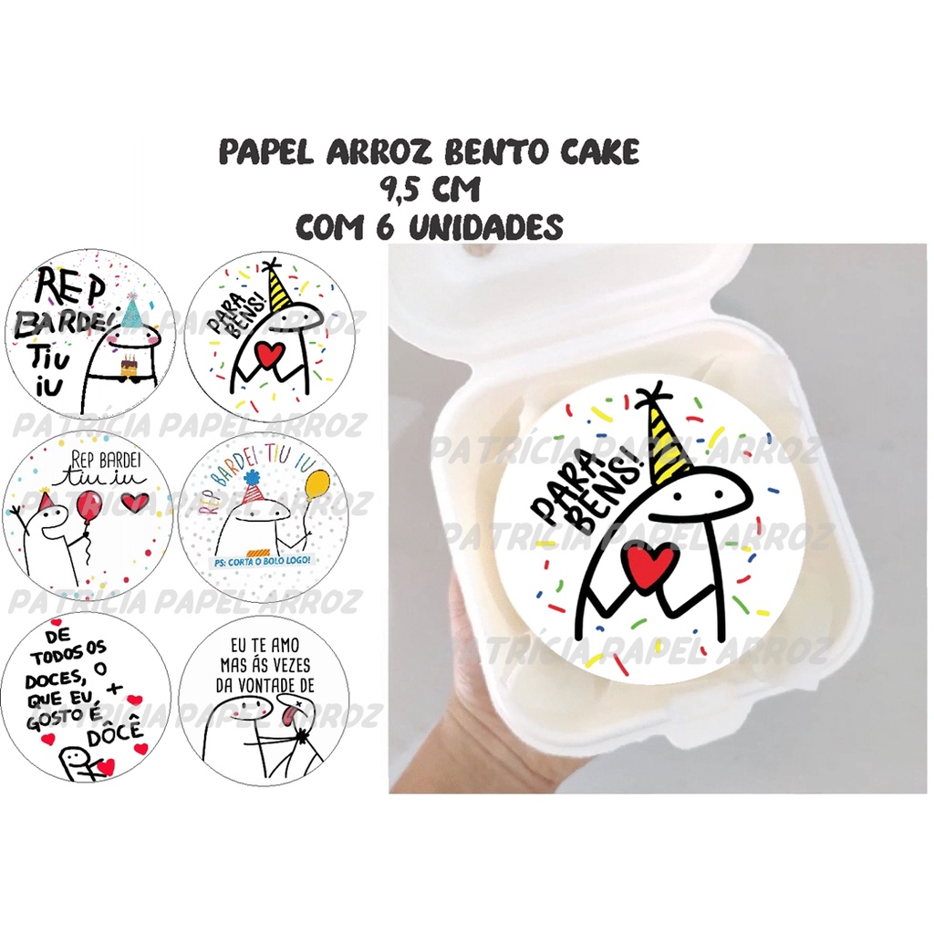 Papel de arroz Bentô cake, Bolo marmita Flork meme