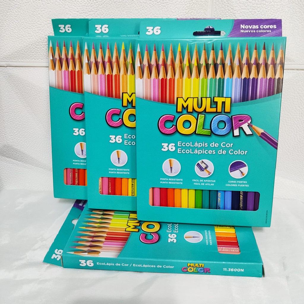 Lapis De Cor Multicolor Faber Castell Escolar Volta as Aulas