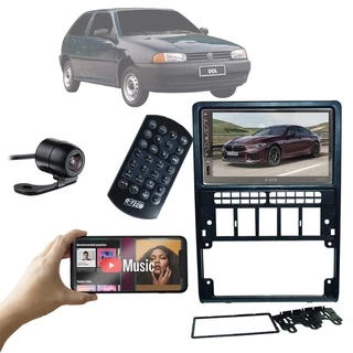 Central Multimidia Mp5 2 Din 7" + Moldura Gol G2 + Camera Re Envio Imediato