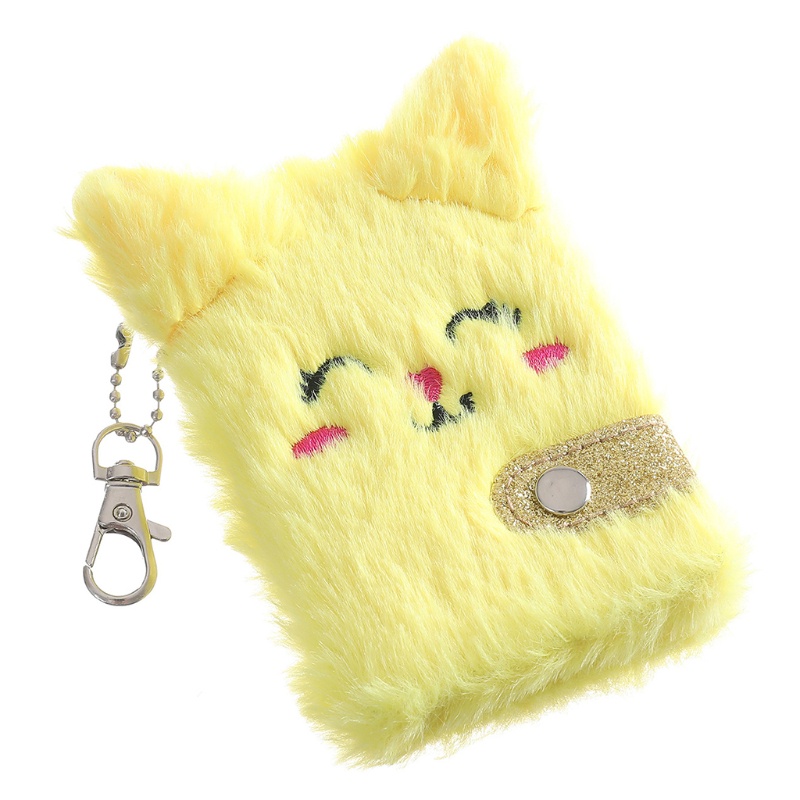 FIR Caderno De Bolso Fluffy Plush Notepad Com Chaveiro Portátil Livro ...