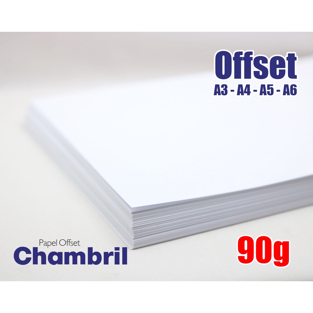 Papel Offset 90g 250 Folhas Sulfite Chambril A3 A4 A5 A6 Shopee Brasil 6700