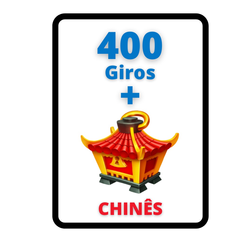400 Giros + Baú Rubi Coin Master Vila 180+