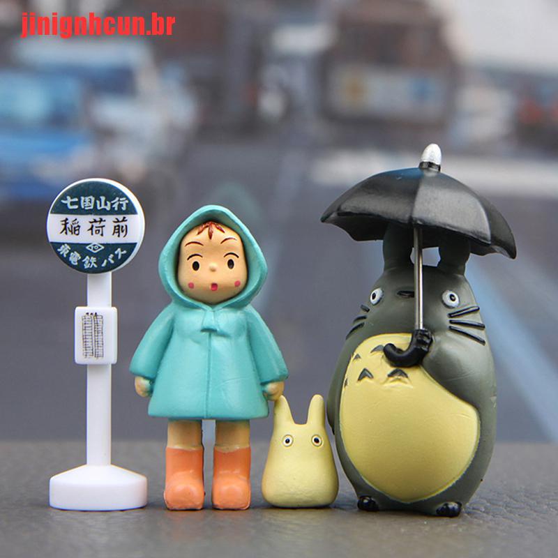 【 jinignhcun 】 4pcs/lot 3-5cm Anime Meu Vizinho Totoro Brinquedo Figura De Ação