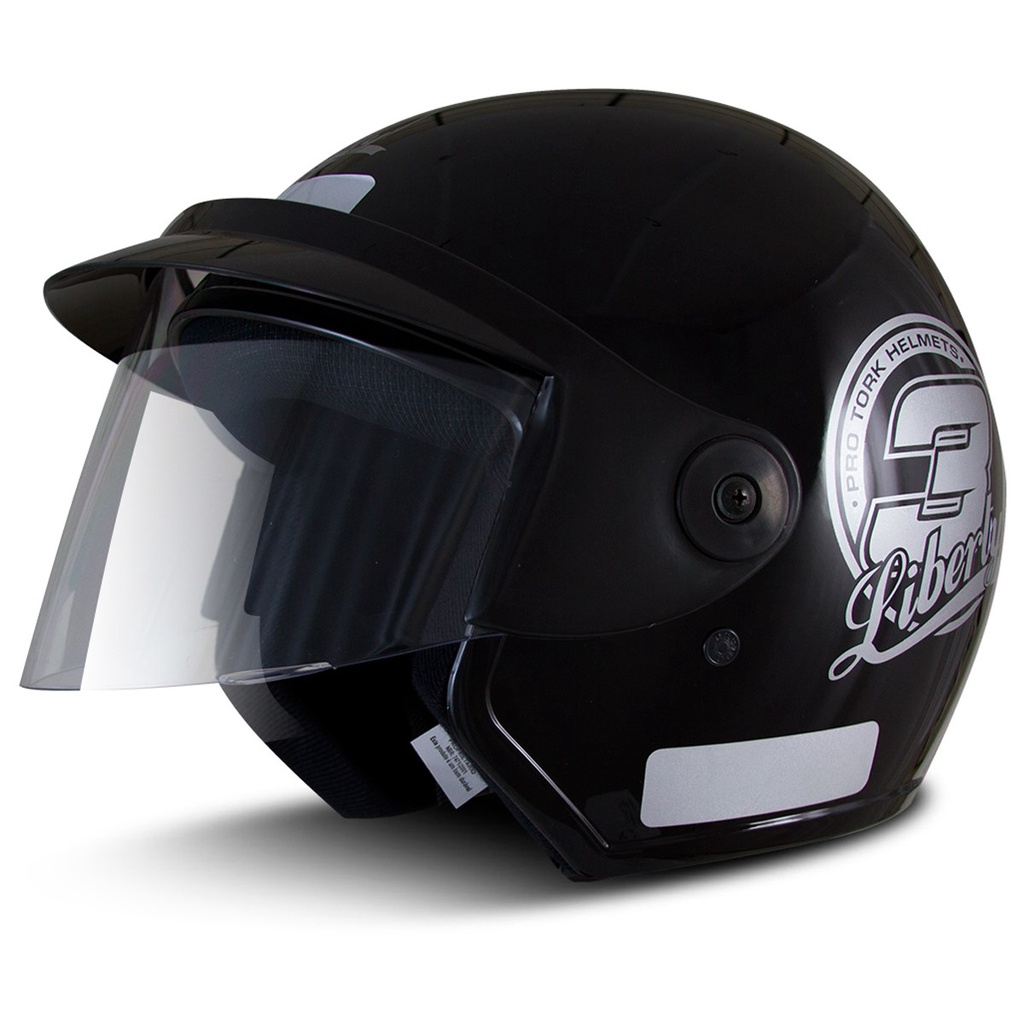 Capacete Aberto Masculino Para Motociclista Liberty 3 Viseira Cristal Pro Tork Passeios Trabalho Barato Promoção