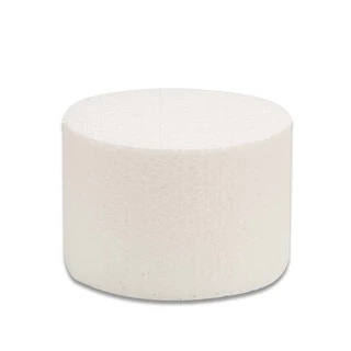 Base de Bolo Falso de Isopor Redondo e Quadrado Pequeno 100x100mm