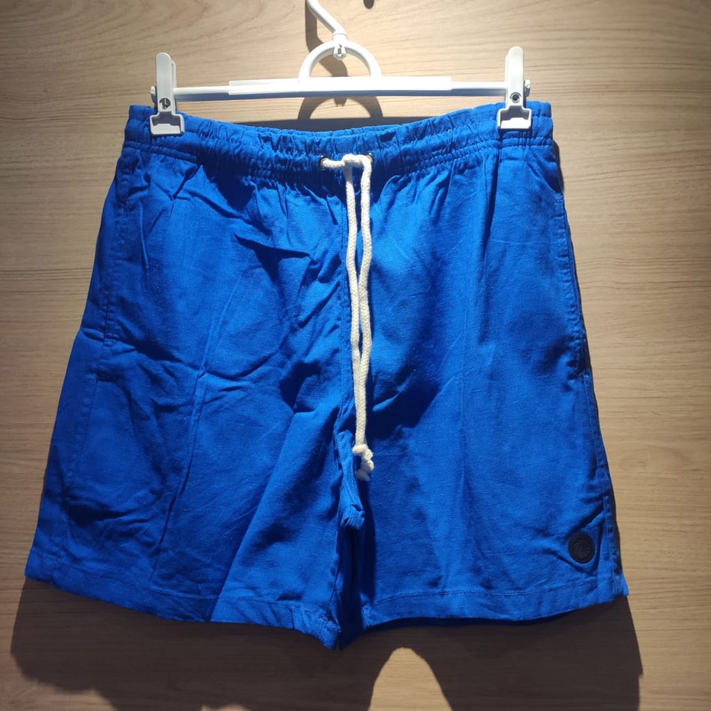 Short Linho Azul Royal