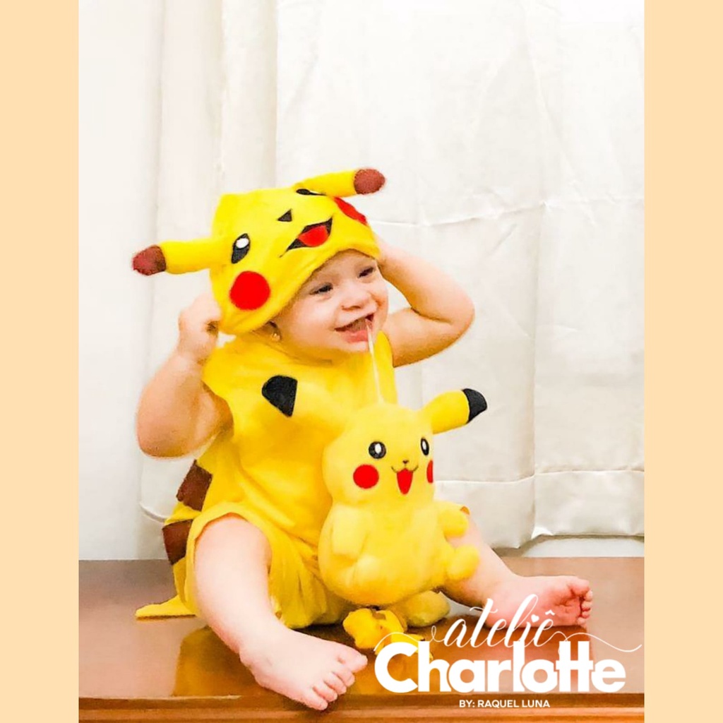 Pijama Infantil Macacão Fantasia Pokemon Pikachu Parmalat em Promoção na  Americanas