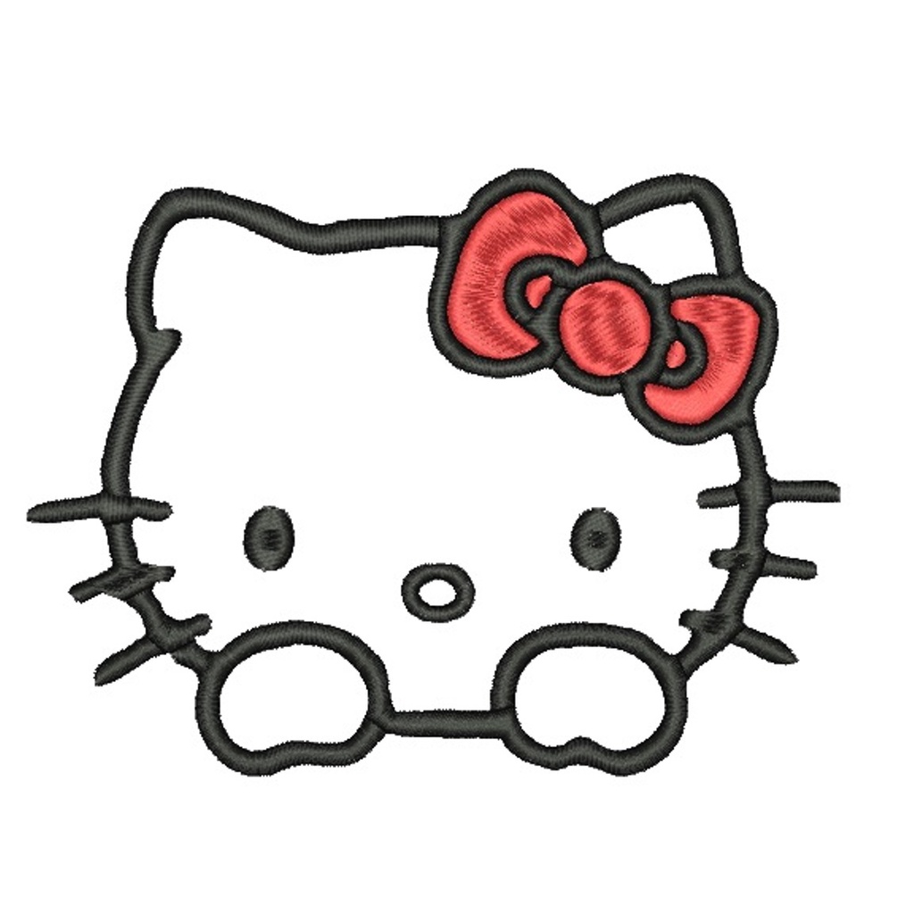Hello kitty design applique patchwork pour enfants, écusson
