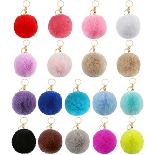 Chaveiro De Pompom Felpudo Pelúcia De Metal Para Bolsas Mochilas Artesanato Varias Cores em Oferta na Shopee
