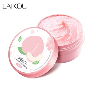 LAIKOU Esfoliante Facial De Pêssego Corporal Cuidados Com A Pele Acne Ácaros Brilhantes Tênue 9