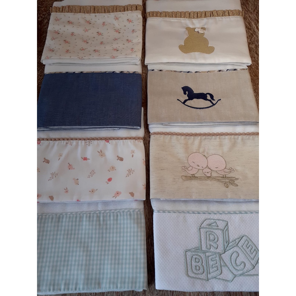 fralda de ombro, fralda de boca, fralda bordada Shopee Brasil