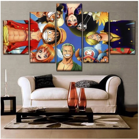 Kit 3 Quadros Anime Kids Luffy Goku Naruto Moldura e Vidro