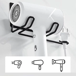 Suporte De Ventilador De Ar Montado Na Parede Dois Ganchos/Prateleira De Do Banheiro Rack De Secador De Cabelo À Prova D