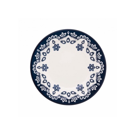 Prato Fundo Floreal Energy Azul Floral Oxford® Cerâmica Dupla Estampa 23cm
