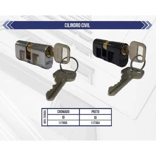 Cilindro de Fechadura - Tambor/Miolo - Reposição Marca MGM