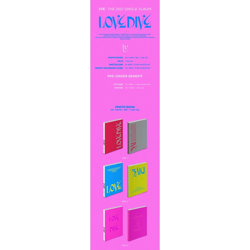 IVE - LOVE DIVE 2nd Single Album | Shopee Brasil