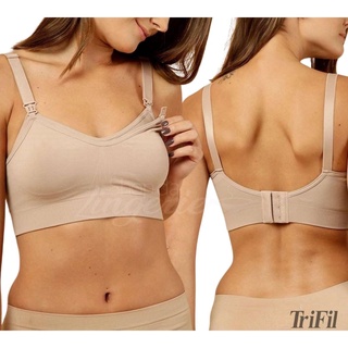 Sutia de Amamentacao Feminino trifil Top Com Alca Ajustavel Com Pouca Costura Sem Bojo Fecho Click