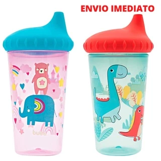 Copo Antivazamento 300ml Infantil Bico Rígido Bebê Alimentação Buba