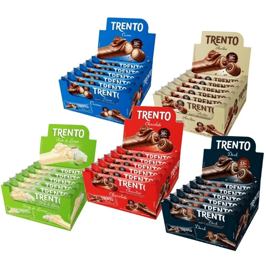 Chocolate Wafer Trento Diversos Sabores 32g - Peccin - Escorrega o Preço