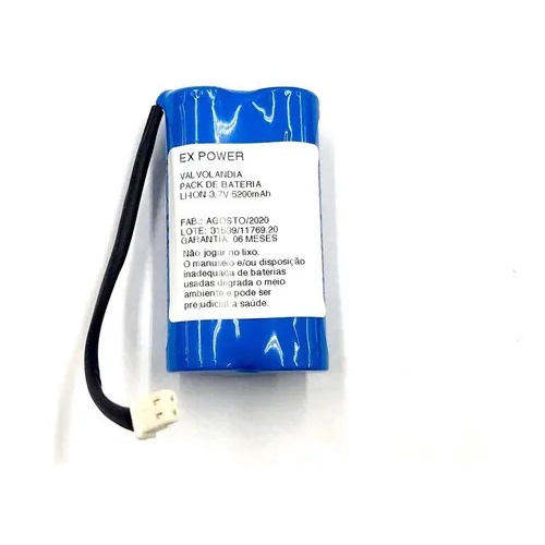 Bateria 3,7v 5200mah 2x 18650 Com Conector