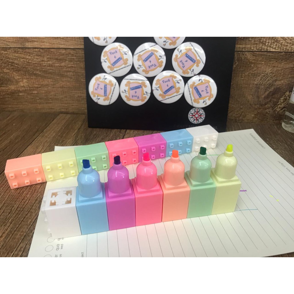 MARCA TEXTO LEGO - 6 CORES | Shopee Brasil