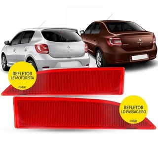 Lanterna Refletor Olho de Gato Traseiro Renault Logan Sandero 2013 2014 2015 2016 2017 2018 2019 2020