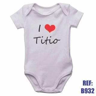 Body Infantil I Love Titio Tio Bebê Kids