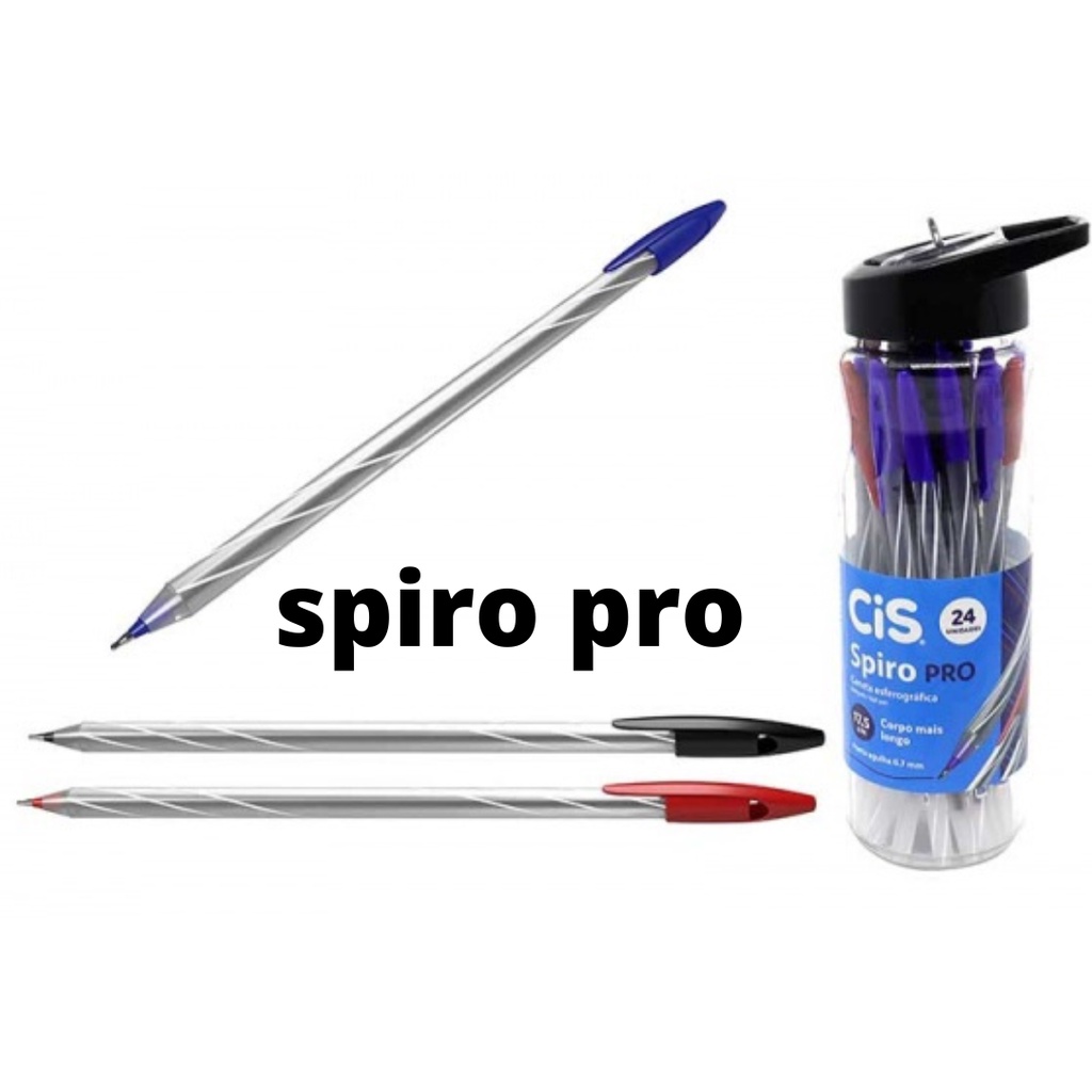 Kit 8 Caneta Cis Spiro Glow + Clean + Tradicional + Pro Ponta Agulha ...