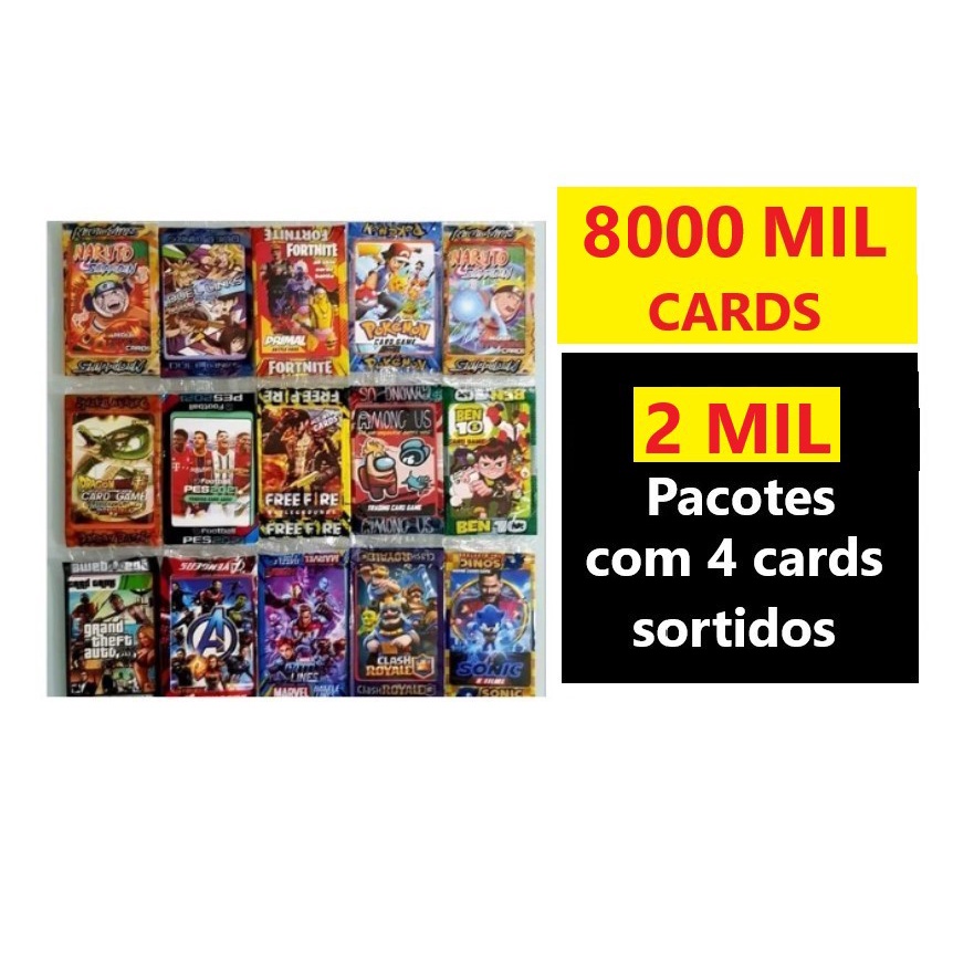 4000 Cards Roblox = 1000 Pacotes Fechados