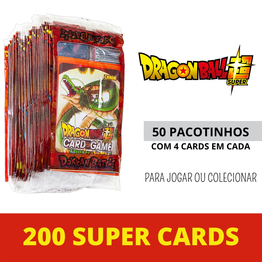 200 Cards Dragon Ball = 50 pacotinhos = Promoção/Cartinhas