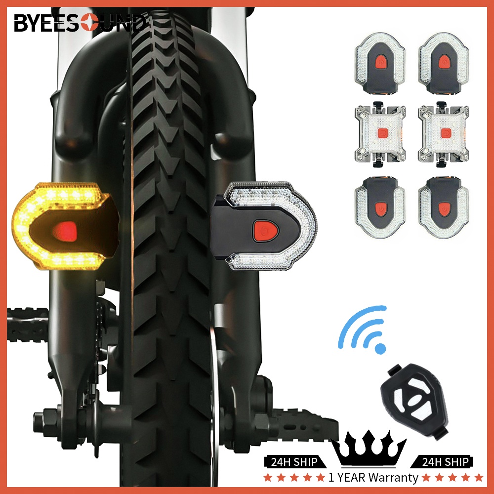Luz Da Bicicleta Frente Traseira Indicador Sinais De Volta Seguro Lâmpada Cauda Inteligente Controle Remoto Sem Fio