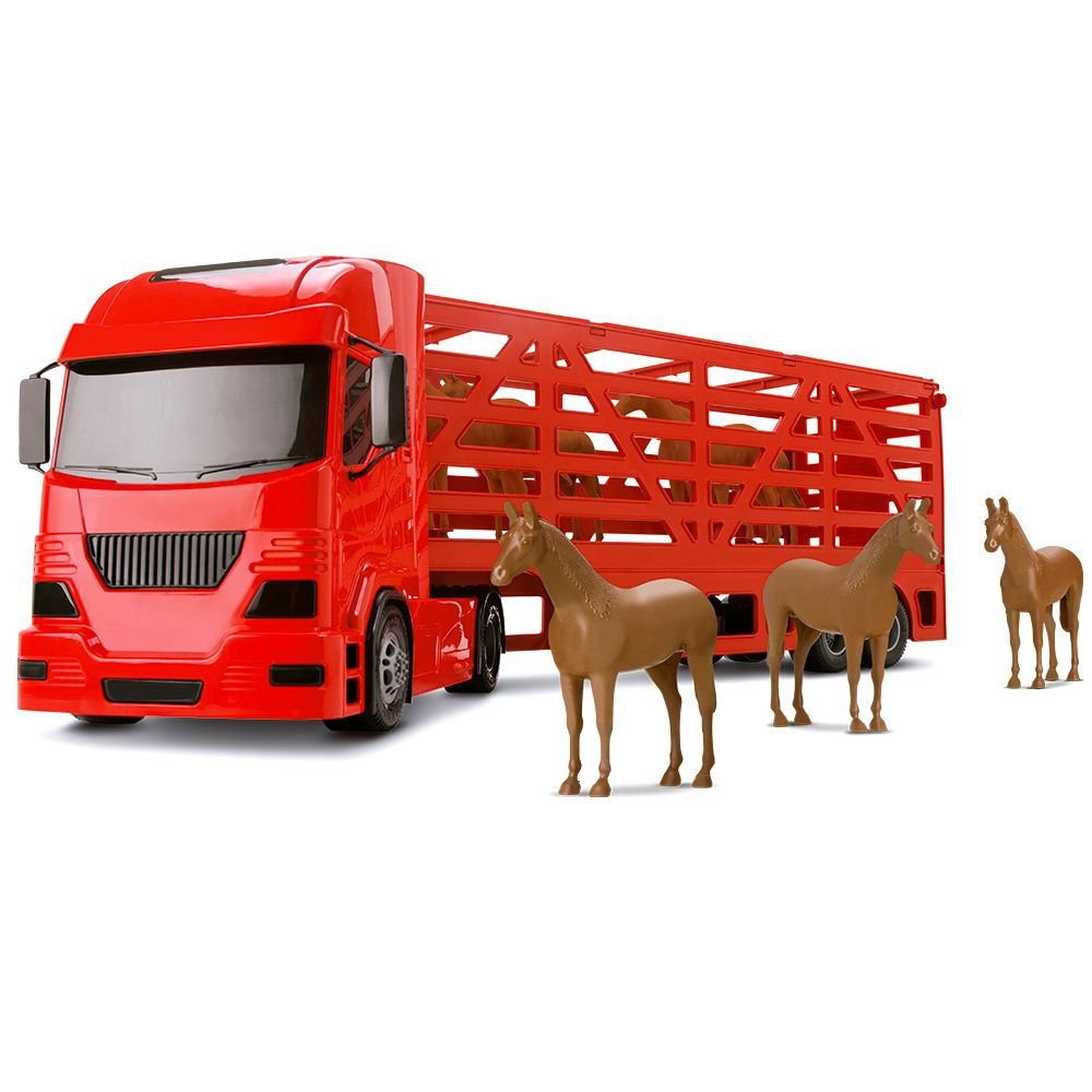 Carreta Caminhão Scania Boiadeiro Carroceria de Madeira Brinquedo Grande  26x90cm Criança na Fazenda em Promoção na Americanas