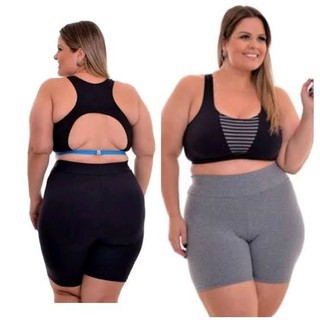 Short de store academia plus size